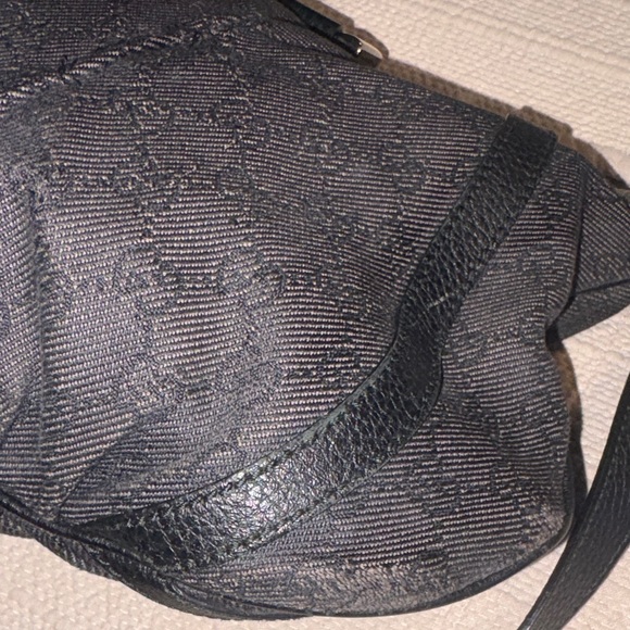Gucci 265691 Vintage Abbey GG Shoulder Bag Black Canvas Leather Crossbody. - Picture 6 of 15